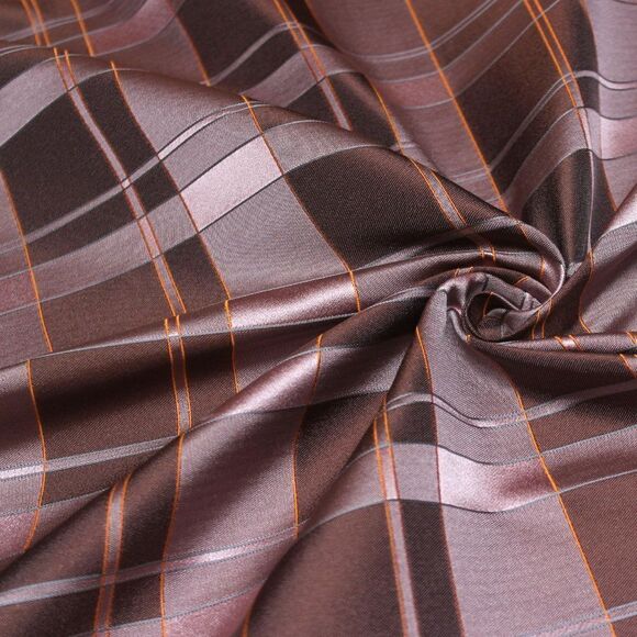 Other - 100%silk Dusty Rose‎ Plaid Silk Fabric By the Half Yard Width 27" F281